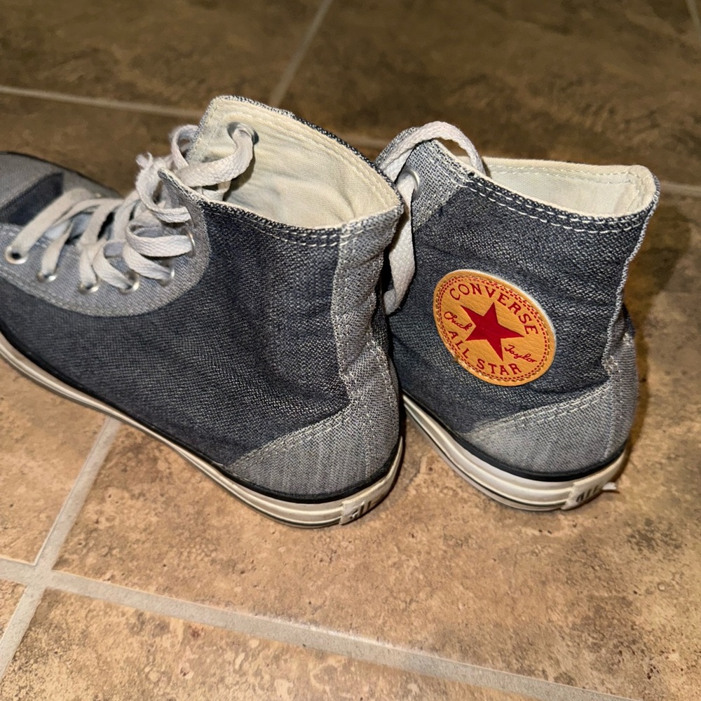 denim converse high tops!!
